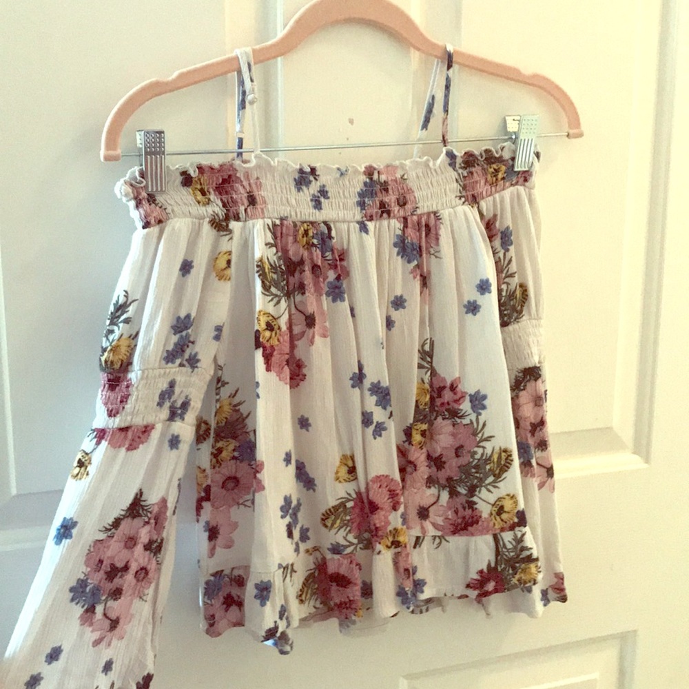 Floral off-the-shoulder top